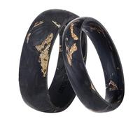 DOOSTI Trauring/Ehering/Partnerring aus Carbon - UNIQUE- Carbon marmoriert - Damen und Herren Variante - (Ring Breite 7 mm, 56)