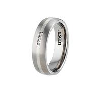 DOOSTI Trauring/Ehering/Partnerring Silver LINE Titan mit 925/- Silbereinlage - inkl. Gratis Gravur