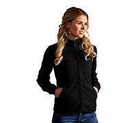 Doppel-Fleece Jacke Damen, Schwarz-Hellgrau, L