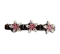 Doppellagige Acryl-Haarspange mit funkelnden Strasssteinen, stilvolle Haarspangen für stilvolle Frisuren