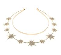Doppellagiges Stern Stirnband Gold Metall für Braut, Geschenkideen | Exquisit, Luxuriös und Elegant, Hair Friendly, One Size Fits Most Adult, für Hochzeit und Street Snap