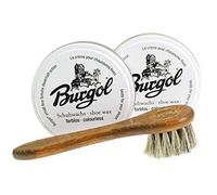 Doppelpack Burgol 2x100ml Schuhwachs mit TelMo Cremebürste [Farblos - Farblos]
