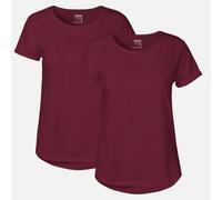 Doppelpack Neutral® Ladies Roll Up Sleeve T-Shirt Bordeaux L