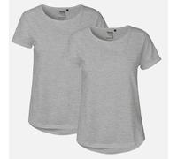 Doppelpack Neutral® Ladies Roll Up Sleeve T-Shirt Grau M