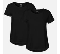 Doppelpack Neutral® Ladies Roll Up Sleeve T-Shirt Schwarz XXL