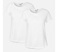 Doppelpack Neutral® Ladies Roll Up Sleeve T-Shirt Weiss L