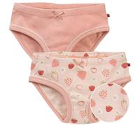 Doppelpack Slips Erdbeeren + rosa uni 128