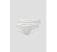 Doppelpack Slips mit Spitzen-Details 44/46 grau 6008091.95B2.44_46