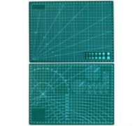 Doppelseitige Schneidematte für A2 für A3 für A4 A5, selbstheilende Rollschneidermatte mit Gitterlinien, grünes PVC-Nähpad für Quilten, Scrapbooking, Lederhandwerk und Modellbau (A-4 Grün)
