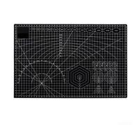 Doppelseitige selbstheilende Schneidematte mit Rasterlinien für A2/für A3/für A4/A5 Größe, zum Nähen, Quilten, Basteln und Modellbau, wasserdicht und waschbar, grünes und schwarzes Design, A-3 Schwarz