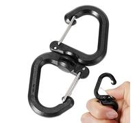 Doppelt 360 Grad drehbarer Schlüsselanhänger, Doppelter Schlüsselanhänger, Rucksack-Karabinerclips, Mehrzweck-S-Kettenhaken für den Außenbereich, Rucksackverriegelungshaken