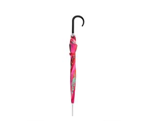 Doppler Carbonstahl Long Stockschirm 89 cm Pink Einfarbig Polyester wasserabweisend für Erwachsene Outdoor Regen Schutzhülle