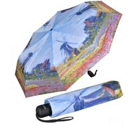 Doppler Damen Taschenschirm mit Auf-Zu-Automatik Magic Mini Windmühle Bunt