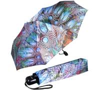 Doppler Damen Taschenschirm Satin mit Auf-Zu-Automatik Magic Fiber Pavone