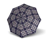 Doppler Fiber Magic Karo Taschenschirm 27 cm blue/ecru (744146804)