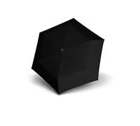 Doppler Fiber Taschenschirm Havanna Uni - superleicht - kompaktes Format - 22 cm, Schwarz, one size, Klassisch