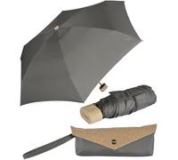 Doppler Nature Mini Taschenschirm 18 cm grau