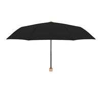 Doppler nature mini - Simply Black - nachhaltiger Regenschirm - Handöffner - 270 Gramm - nachwachsende Rohstoffe - Windkanal getestet