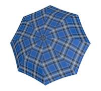 Doppler Regenschirm Fiber Magic Check Printed Karo Gedruckt Blue blau
