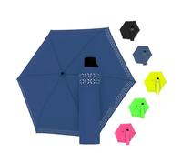 Doppler Regenschirm Safety Reflect in navy I Regenschirm mit reflektierendem Rand & Handöffner I Mini Schirm mit passender Schirmtasche I Leichter Taschenschirm für Unterwegs
