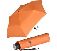 doppler Taschenschirm Fiber Havanna Uni - Super leicht - Kompakte Größe - 22 cm - Orange