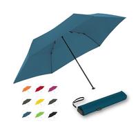 Doppler Taschenschirm Zero,99 Flat I Ultra leichter Regenschirm in Crystal Blue I Kleiner Schirm I Mini Regenschirm I Leicht zu Öffnen I Flach & kompakt I Taschenregenschirm windproof