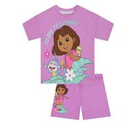 Dora The Explorer Schlafanzüge Für Mädchen, Pyjama Kurz Schlafanzug Kinder, Schlafanzug Mädchen Pyjama Sommer, Lila 110