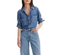 Jeansbluse LEVI'S "DOREEN UTILITY SHIRT DA" Gr. XS (34), blau (in patches 2) Damen Blusen (65158461-XS) in patches 2