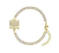 D'origine Albanien Adler Armband, Zirkonia Schmuck für Damen, Albanische Kette Gold