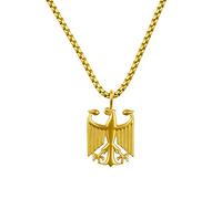 d'origine Deutschland Adler Kette Herren - Bundesadler Wappen mit Venezianerkette in Gold (Edelstahl)