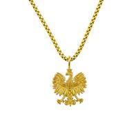 d'origine Polen Adler Kette Herren - Polnisches Wappen mit Venezianerkette in Gold (Edelstahl)