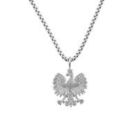 d'origine Polen Adler Kette Herren - Polnisches Wappen mit Venezianerkette in Silber (Edelstahl)