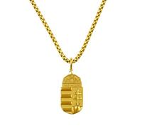 d'origine Ungarn Wappen Kette Herren - Ungarisches Wappen mit Venezianerkette in Gold (Edelstahl)