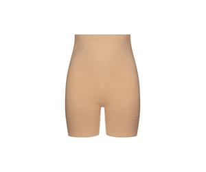 Dorina ABSOLUTE SCULPT Formende Taillen-Shorts für Damen - Hohe Stützkraft, Nahtlos, Mittellang (Mid-Thigh), Po-Lifting-Effekt, Offener Zwickel, Beige