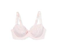 Dorina Celine Nicht gepolsterter Bügel-BH für Damen, Floralspitze & weicher Mikrofaserstoff, verstellbare Picot-Träger, Power-Mesh-Rücken, Satinschleifendetail, Rosa