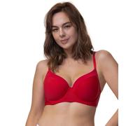 Dorina Damen Bügel BH leicht gepolstert, Demi T-Shirt BH Full Cup, Carmen, Rot, 90G