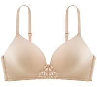 Dorina Damen Bügelloser Soft-BH Michelle D17196A, Einfarbig, Gr. 70D, Beige (Nude B60)