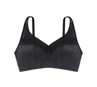Dorina Damen Minimising Spitze BH ohne bügel, Ungefütterter Minimizer mit extra Breiten Trägern, Teagan, Schwarz, 75F