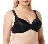 Dorina Damen Rachel BH - Leicht Gepolsterter Demi-BH mit Bügel und Geformten Cups, Verstellbaren Trägern und Weichem Mikrogewebe für Ganztägigen Komfort, Schwarz