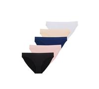 Slip DORINA "Rosanne", Damen, Gr. M, schwarz (pink, schwarz, blau, natur), Microfaser, Obermaterial: 93% Polyamid, 7% Elasthan, unifarben, körpernah, Unterhosen Slip, mit flacher Naht-Verarbeitung (56