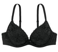Dorina Damen Sonia Push-Up-BH 2er-Pack - Bügel-BHs mit Geformten Cups, Spitze und Glattem Mikrogewebe für Hebung und Komfort, Schwarz und Weiß