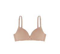 Dorina May Still-BH ohne Bügel - Vorgeformte Cups mit Baumwoll-Sling, Verstellbare Träger, Zarte Spitzenverzierung, Einfach zu öffnende Clips für direkten Hautkontakt, Beige