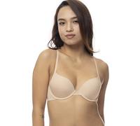 Dorina Damen Push Up BH, Plunge T-Shirt BH, mit Bügel Gepolstert Gemoldete Cups, Michelle, Elfenbein, 75B