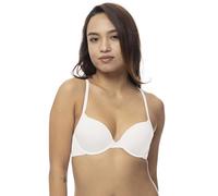 Dorina Michelle Damen Balconette BH, Leicht Gepolstert, Mit Bügeln, Multi-Way Verstellbare Träger, Weiche Braune Mikrofaser, Weiß