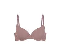 Dorina Michelle Damen T-Shirt BH, Leicht Gepolstert, Mit Bügeln, Gemoldete Demi-Cups, Weiche Braune Mikrofaser