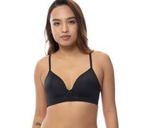 Dorina Michelle Kabelloser Soft-BH - Leicht Gepolstert, Verstellbare Träger, Feine Spitzenverzierung & Power-Mesh-Flügel für Komfort & Halt, Schwarz