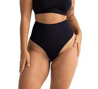 Dorina Miederhose Damen Bauchweg Stark Formend, Mittlerer Taille Nahtlos Tanga String, Shapewear Unterhose Bauchkontrolle Miederslips, Absolute Sculpt, Schwarz, M