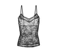 Dorina Origins Spitzen-Nachthemd, Figurbetonter Schnitt, Verstellbare Träger, Schleifen-Detail, Spitzenbordüre, Schwarz