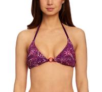 Dorina Origins String - Bedrucktes glänzendes Mikrogewebe, Spitzensaum und Picot-Gummidetails, Schwarz