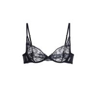 Dorina Perfect Lace Ungefütterter Plunge-BH mit Bügel - Konturiertes Design & Natürlicher Lift - Verstellbarer Halt für Geformte Silhouette, Schwarz